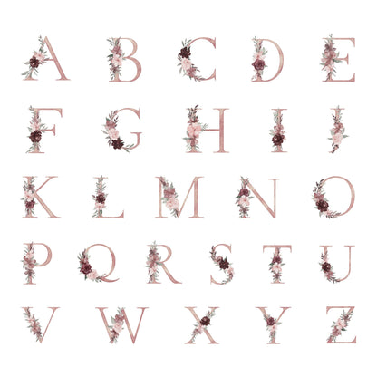 Tasse Personalisiert Buchstabe Blumen Name Namensgeschenk