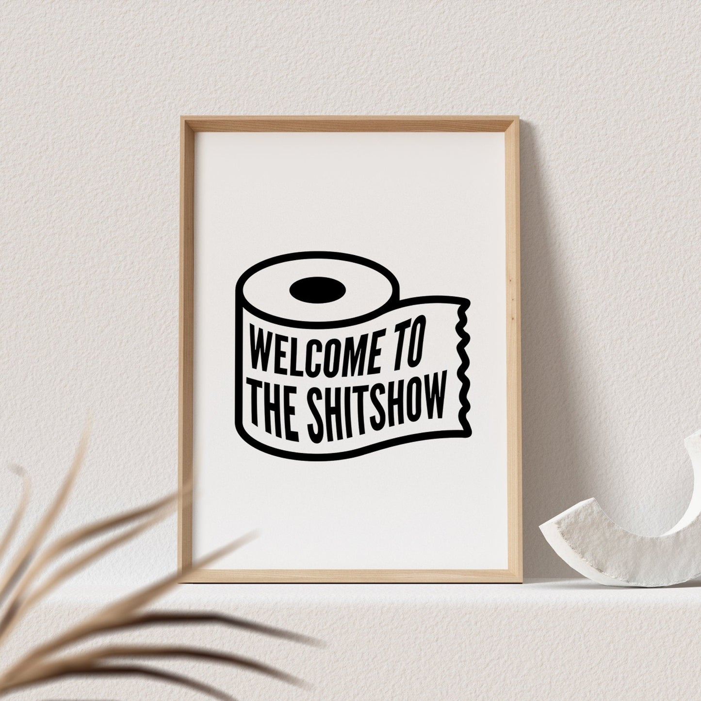 Welcome To The Shitshow Poster Wanddeko Badezimmer Sprüche Bild WC Toilette Schild Gästebad Geschenk