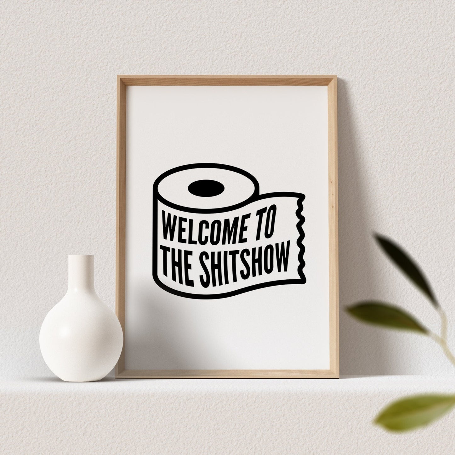 Welcome To The Shitshow Poster Wanddeko Badezimmer Sprüche Bild WC Toilette Schild Gästebad Geschenk
