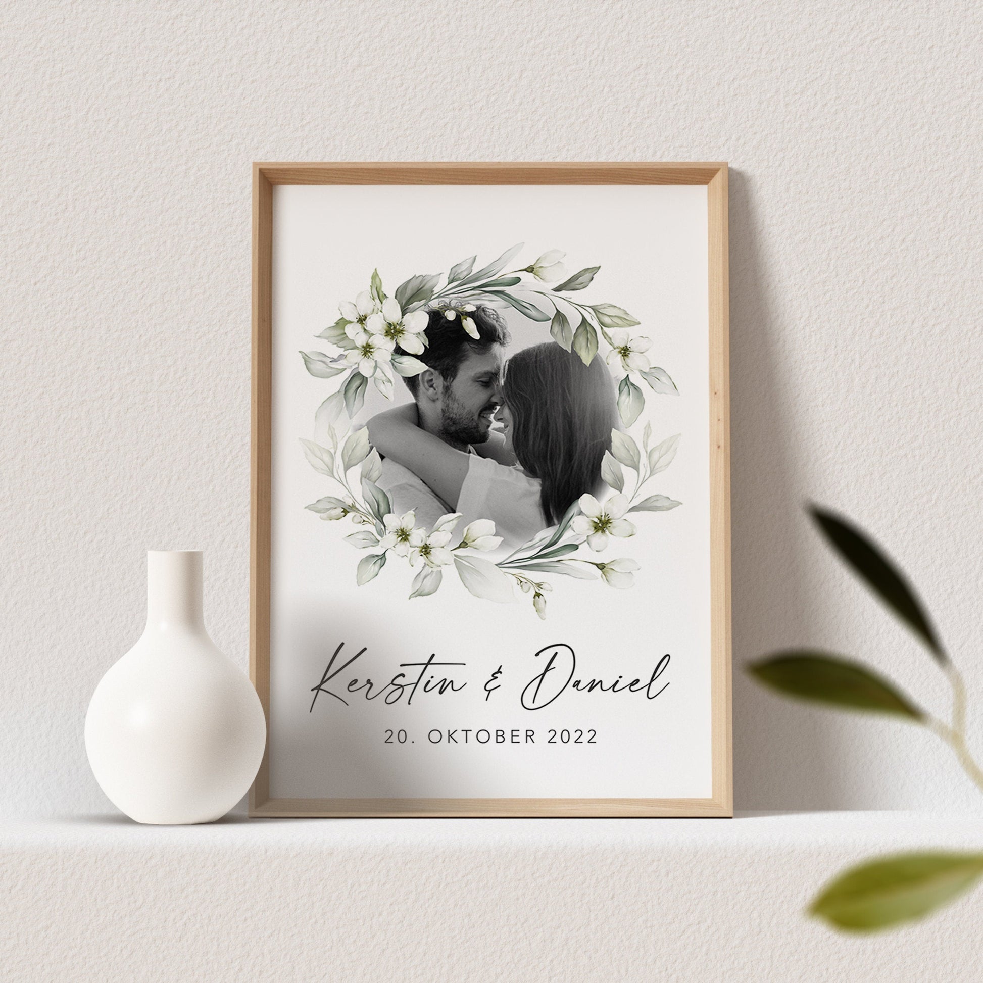 Hochzeitsposter Personalisiert mit Foto Poster Fotoposter Geschenkidee Zur Hochzeit Hochzeitstag Geschenk Hochzeitsgeschenk (OHNE RAHMEN)