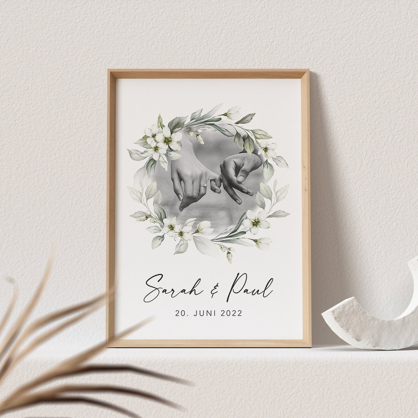 Hochzeitsposter Personalisiert mit Foto Poster Fotoposter Geschenkidee Zur Hochzeit Hochzeitstag Geschenk Hochzeitsgeschenk (OHNE RAHMEN)