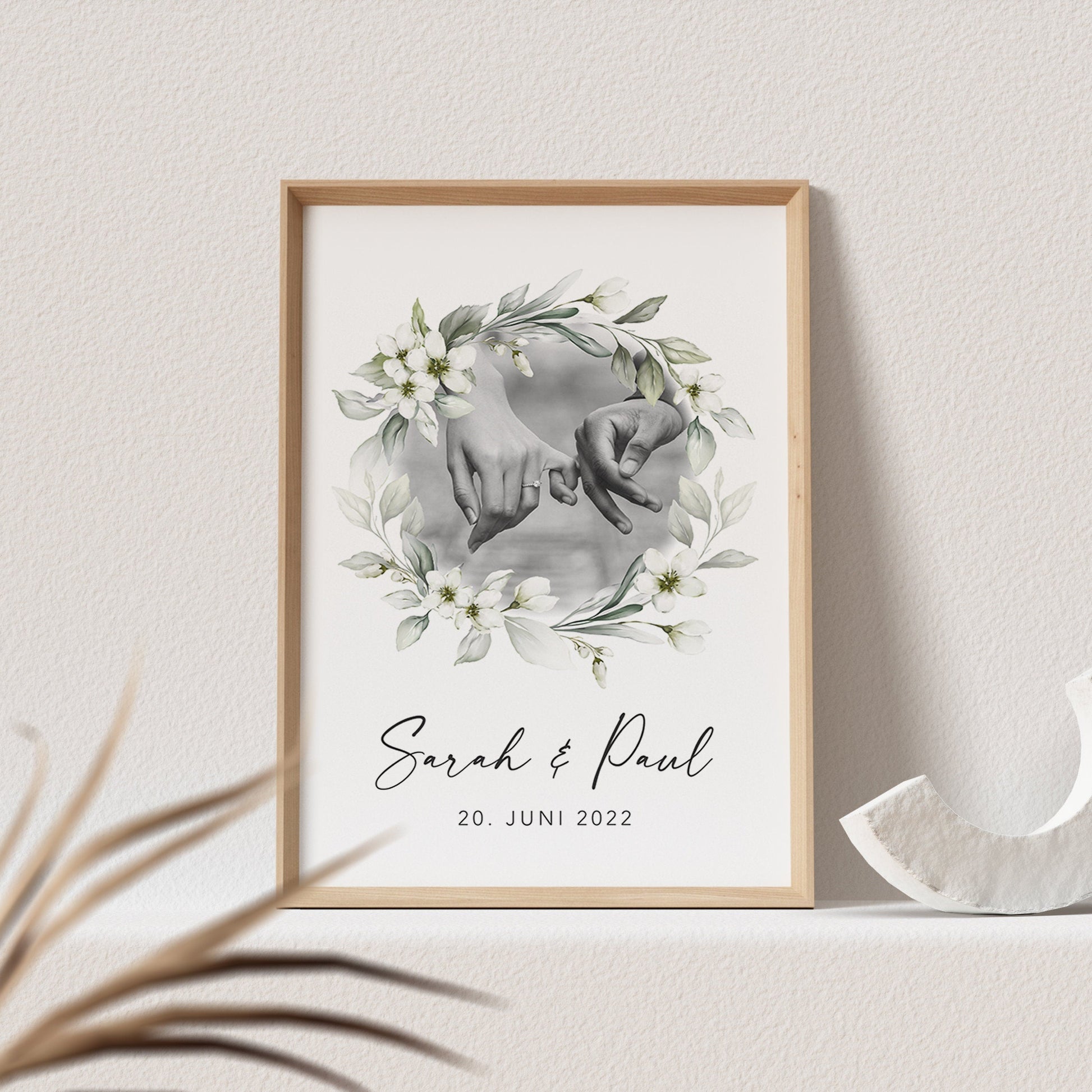 Hochzeitsposter Personalisiert mit Foto Poster Fotoposter Geschenkidee Zur Hochzeit Hochzeitstag Geschenk Hochzeitsgeschenk (OHNE RAHMEN)