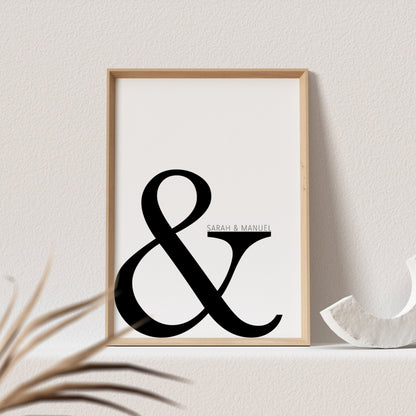 Liebesposter Personalisiert Poster Jahrestag Liebe Hochzeitsposter Hochzeitstag Geschenk (OHNE RAHMEN)