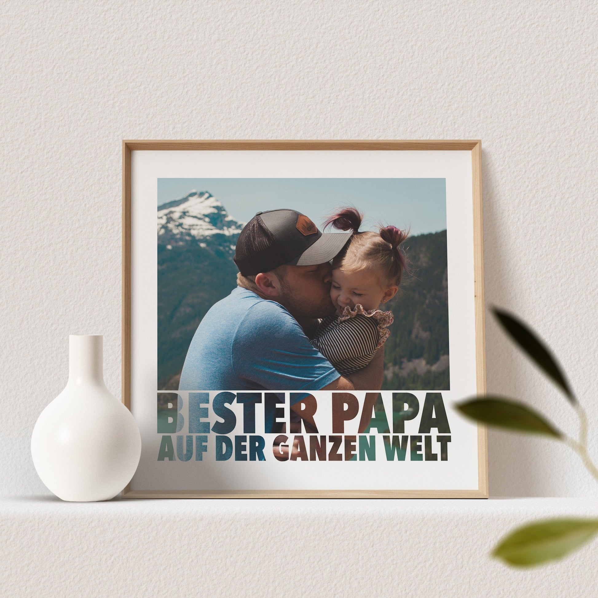Bester Papa Der Welt Poster Personalisiert mit Foto Fotogeschenk Vater Bild Vatertagsgeschenk (OHNE RAHMEN)