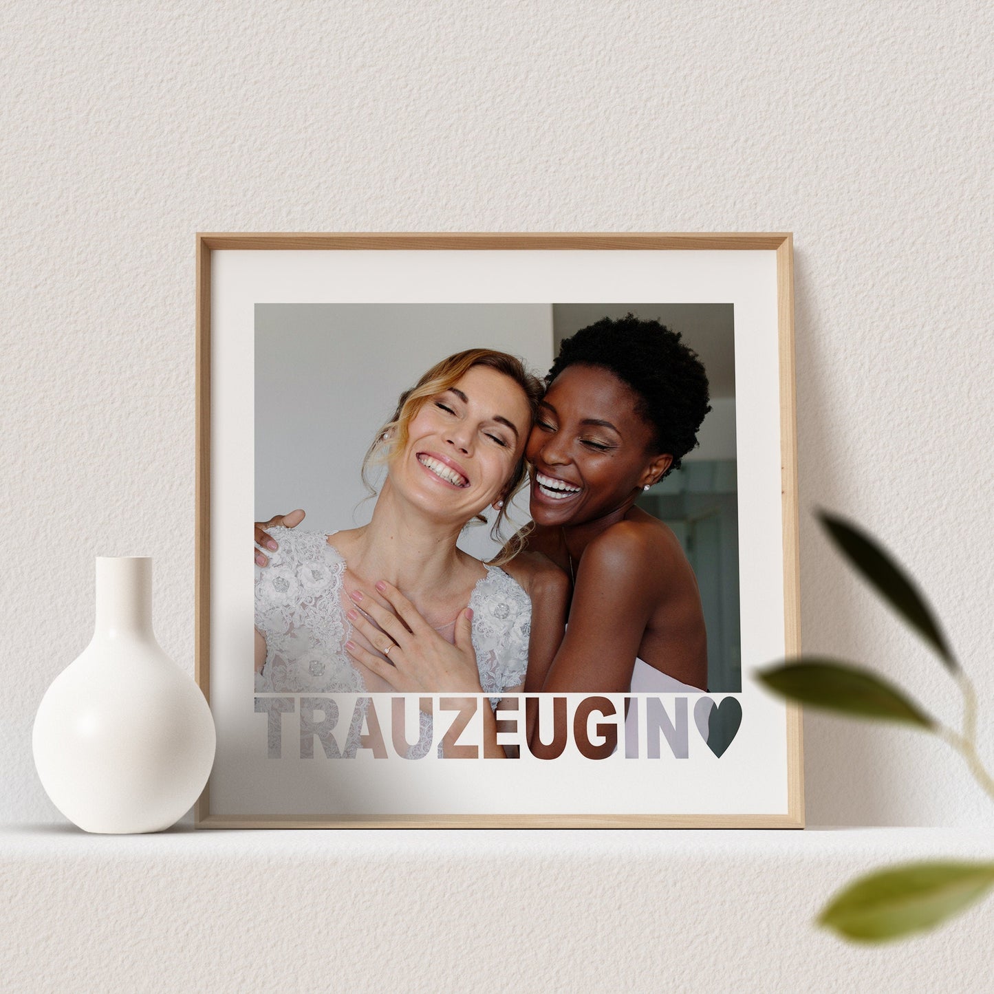 Trauzeugin Bild Mit Foto Personalisierbar Poster Trauzeugin Fragen Geschenk (OHNE RAHMEN)