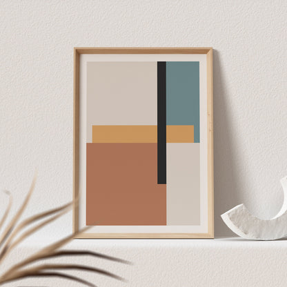 Minimalistisches Poster Boho Wanddekoration Abstraktes Bild Farbig (OHNE RAHMEN)