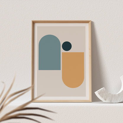Minimalistisches Poster Boho Wanddekoration Abstraktes Bild Farbig (OHNE RAHMEN)