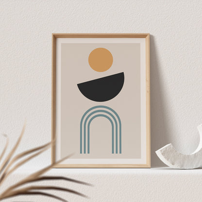 Minimalistisches Poster Boho Wanddekoration Abstraktes Bild Farbig (OHNE RAHMEN)