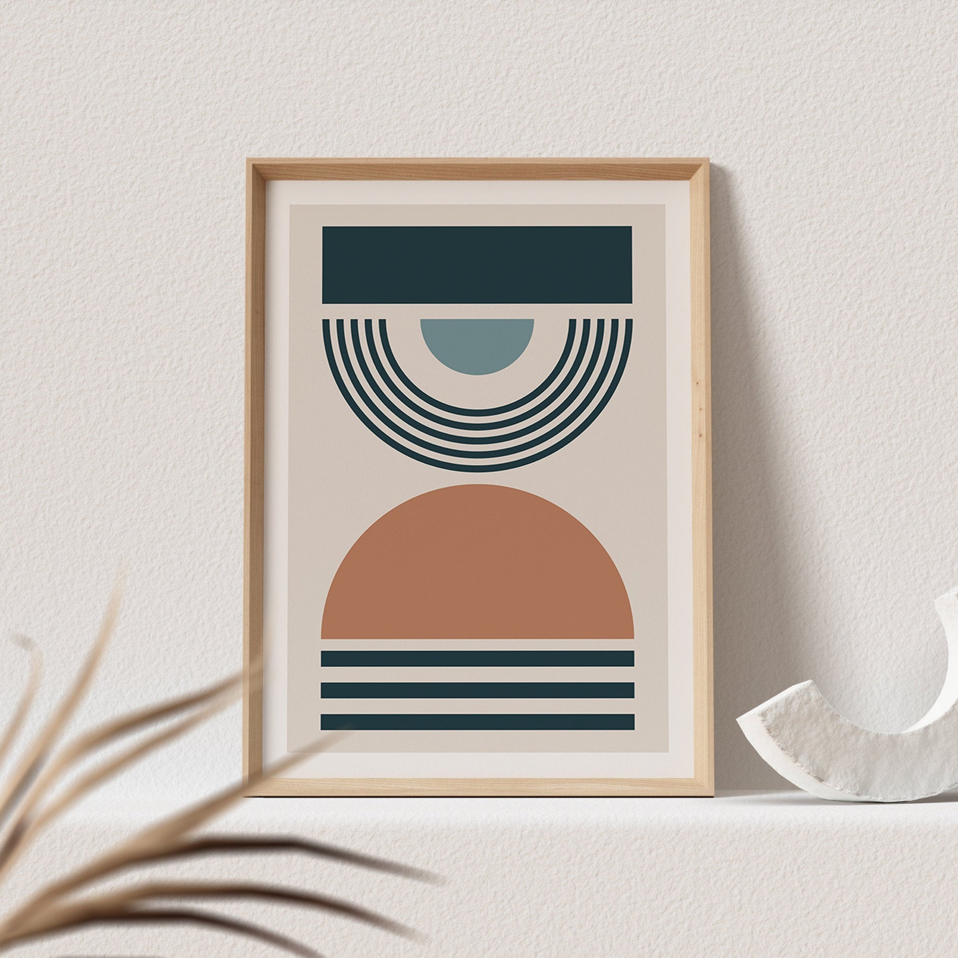 Minimalistisches Poster Boho Wanddekoration Abstraktes Bild Farbig (OHNE RAHMEN)