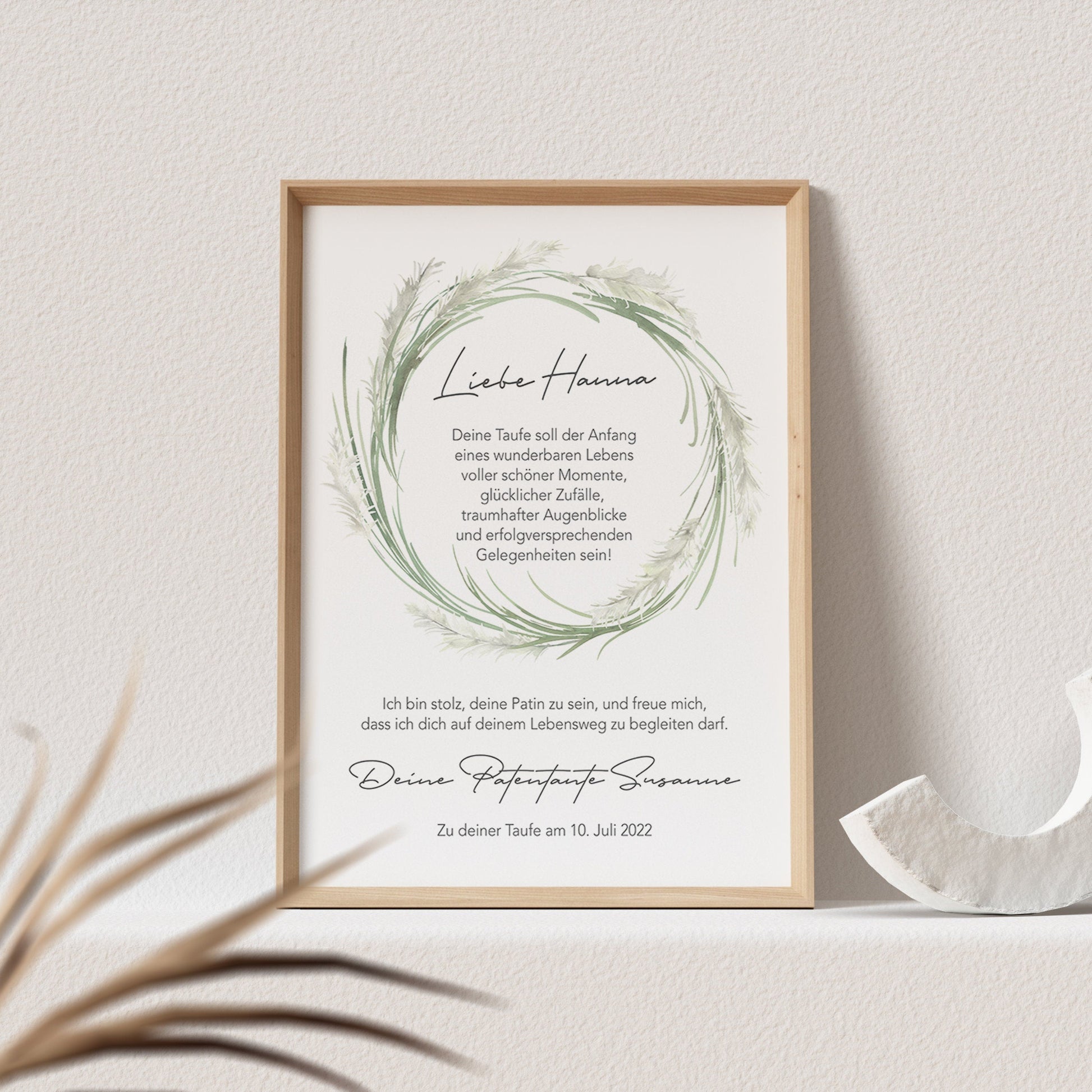 Patenbrief Taufe Patentante Taufpate Poster Personalisiert Geschenk Für Mein Patenkind (OHNE RAHMEN)