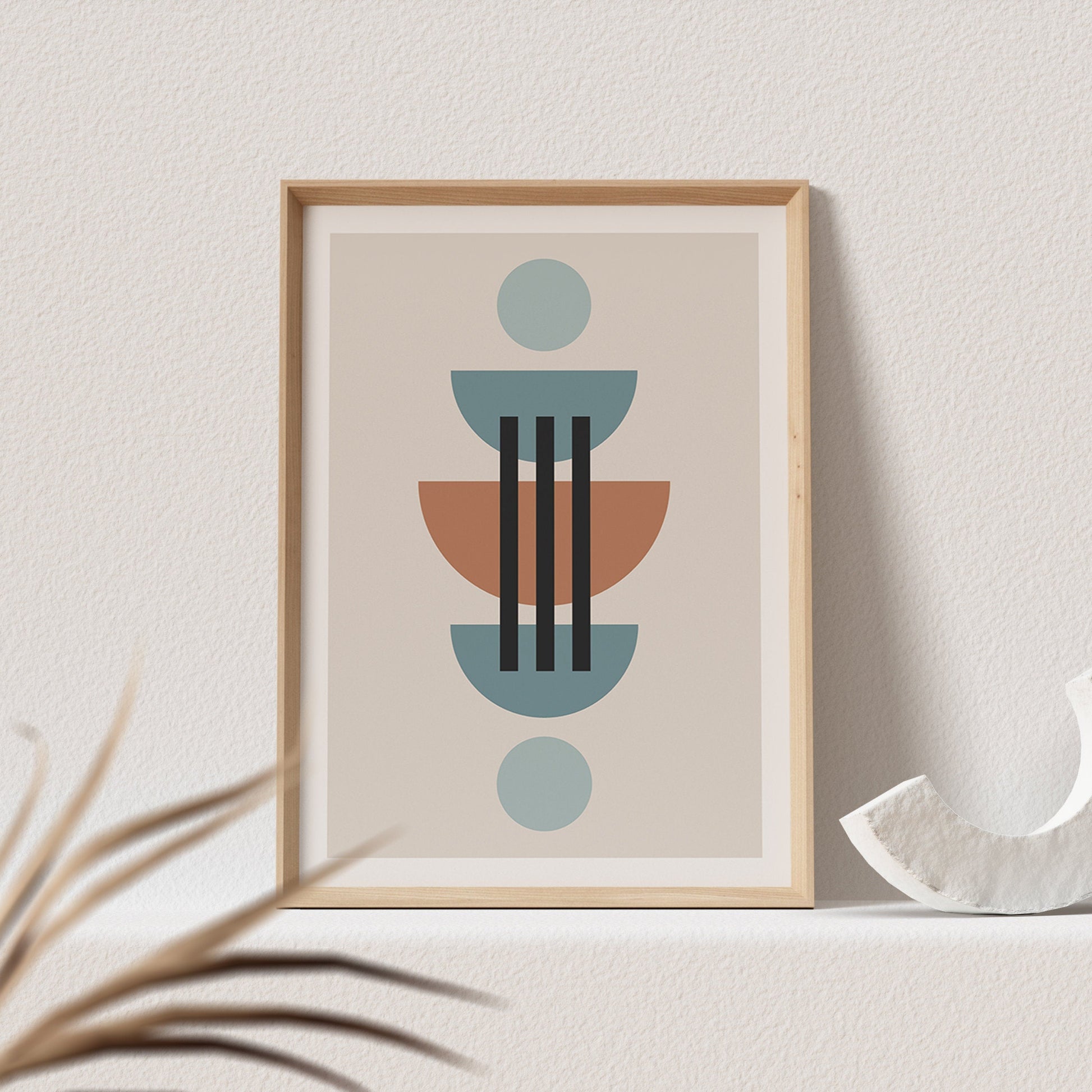 Minimalistisches Poster Boho Wanddekoration Abstraktes Bild Farbig (OHNE RAHMEN)