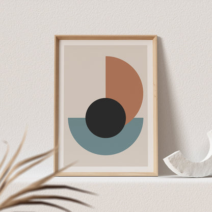 Minimalistisches Poster Boho Wanddekoration Abstraktes Bild Farbig (OHNE RAHMEN)