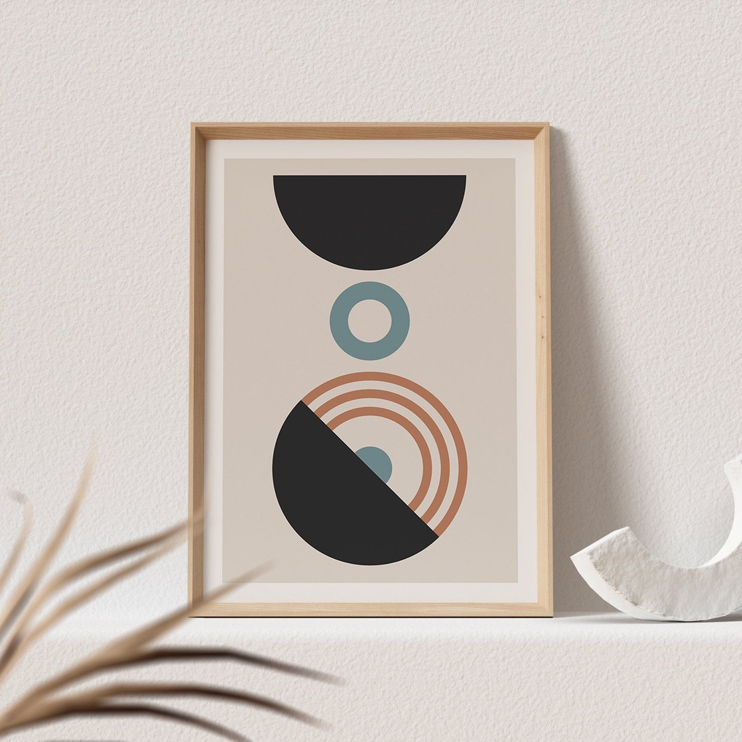 Minimalistisches Poster Boho Wanddekoration Abstraktes Bild Farbig (OHNE RAHMEN)