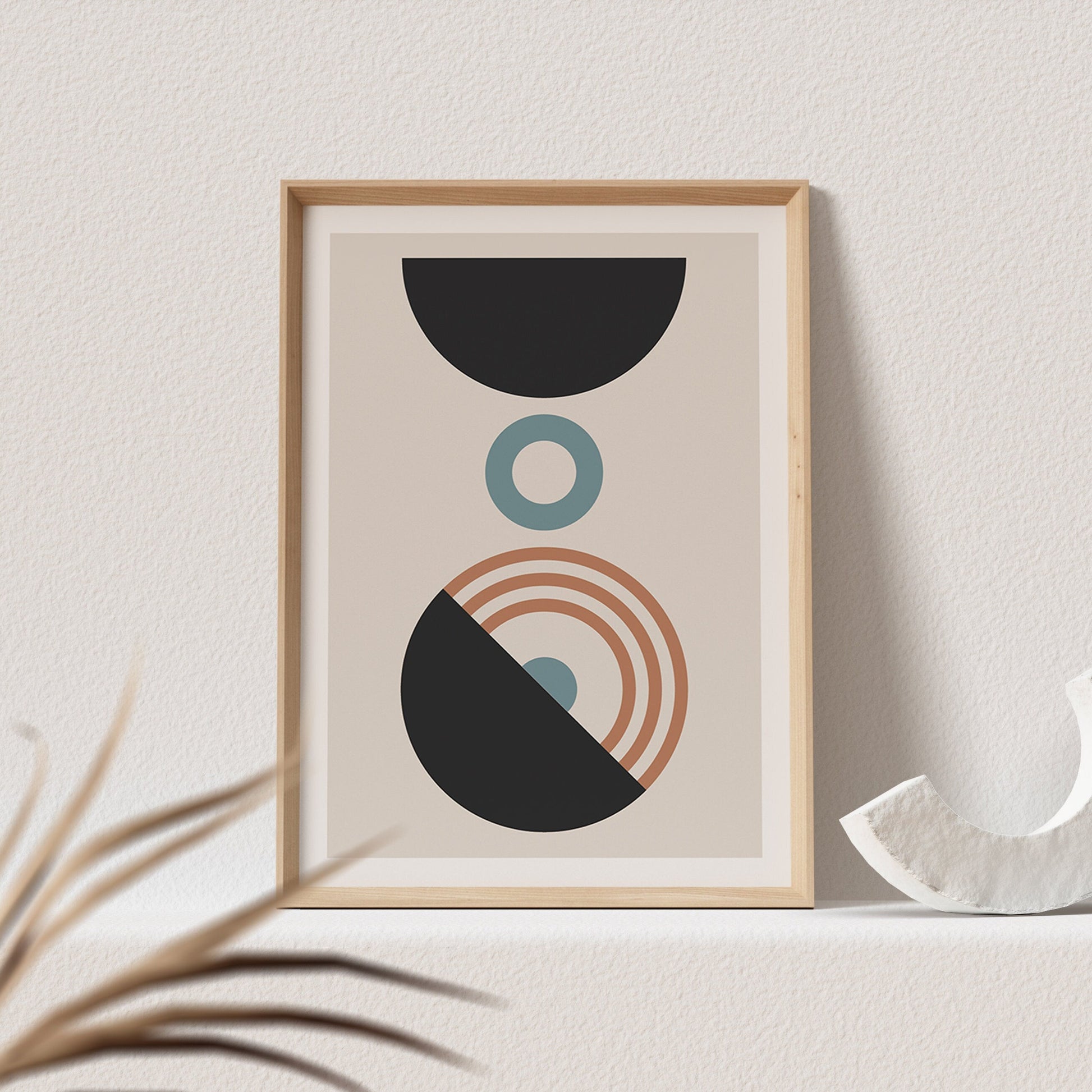 Minimalistisches Poster Boho Wanddekoration Abstraktes Bild Farbig (OHNE RAHMEN)
