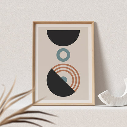 Minimalistisches Poster Boho Wanddekoration Abstraktes Bild Farbig (OHNE RAHMEN)