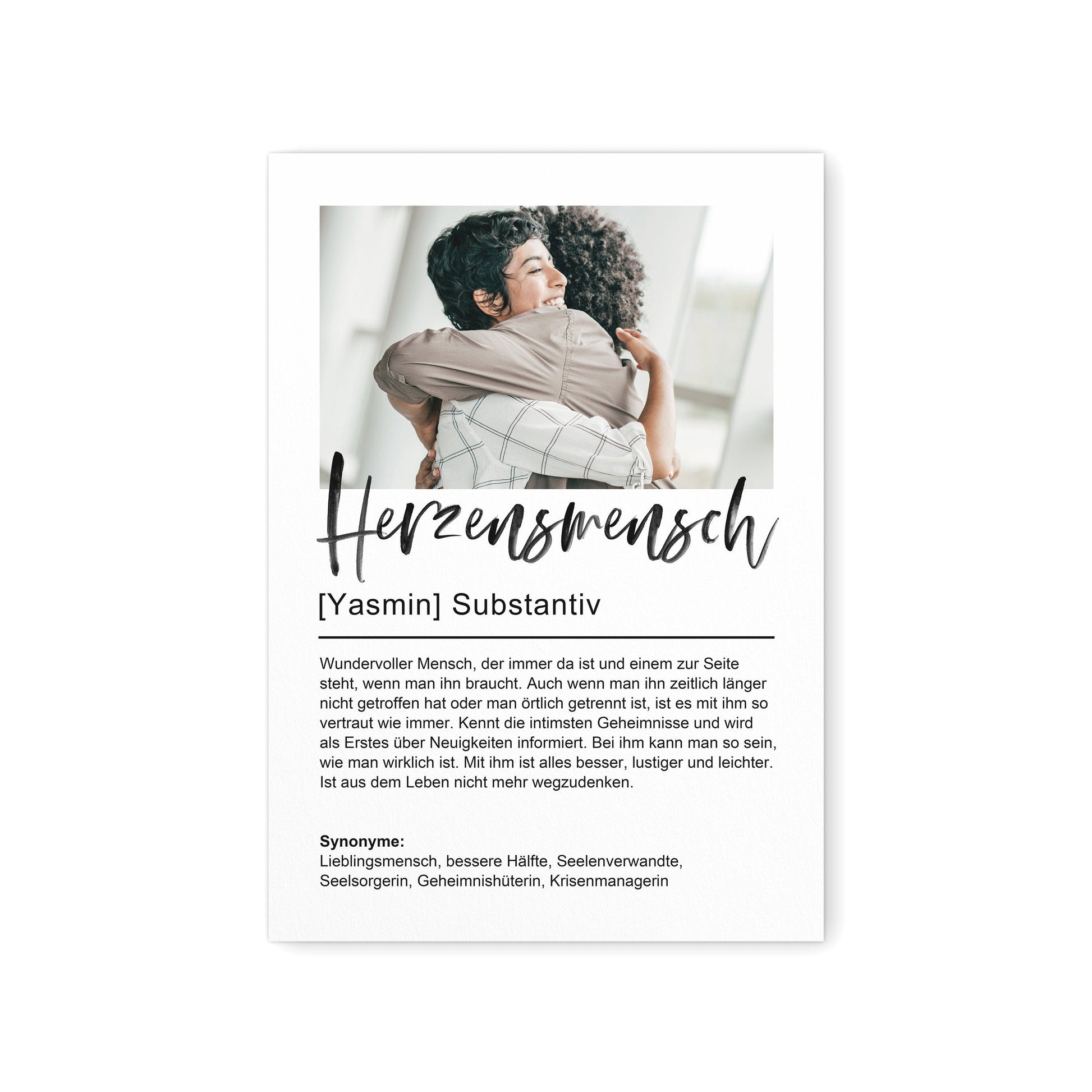 Beste Freundin Geschenk Herzensmensch Personalisierbares Bild Mit Foto Freundschaft