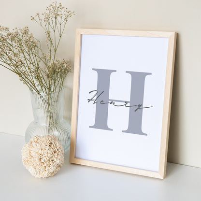 Poster Kinderzimmer Babyzimmer Namensposter Bild Mit Buchstabe Und Name Kinderzimmerdeko