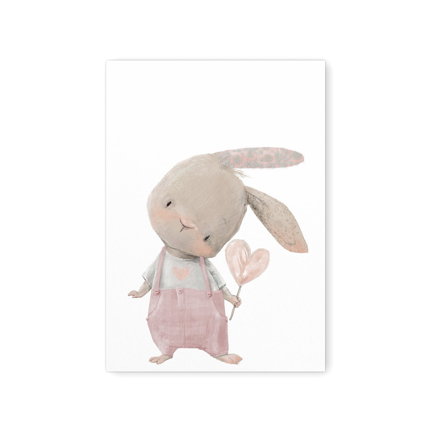 Poster Kinderzimmer Babyzimmer Bild Mit Hase Mit Herz Mädchen