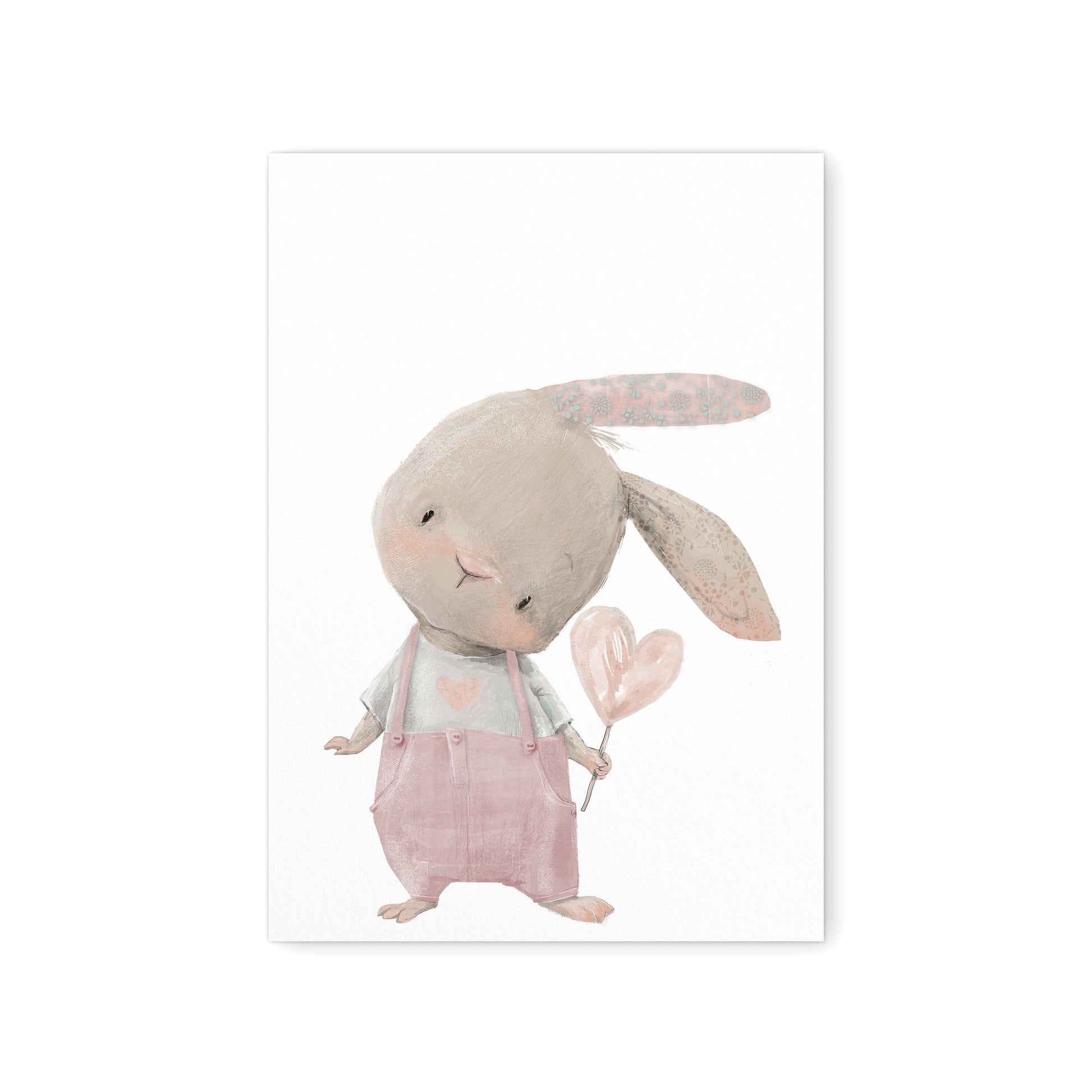 Poster Kinderzimmer Babyzimmer Bild Mit Hase Mit Herz Mädchen