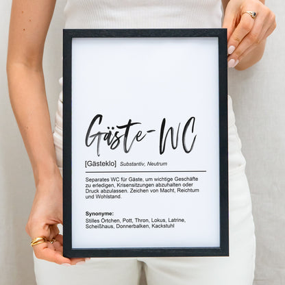 Badezimmer Deko Gäste WC Bild Mit Definition Badezimmer Poster Geschenk Zum Einzug