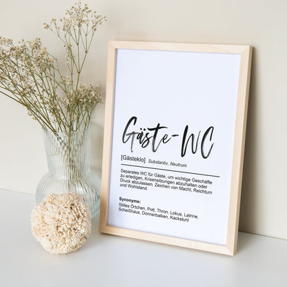 Badezimmer Deko Gäste WC Bild Mit Definition Badezimmer Poster Geschenk Zum Einzug