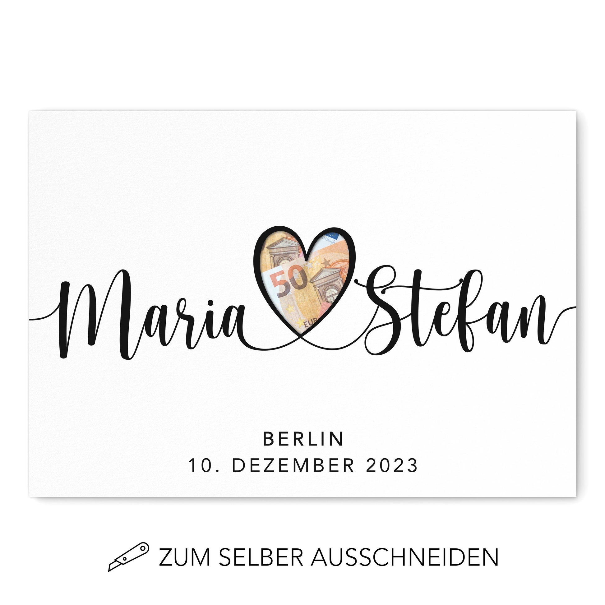 Geldgeschenk Hochzeit Hochzeitsgeschenk Geld Personalisiertes Poster Geschenk