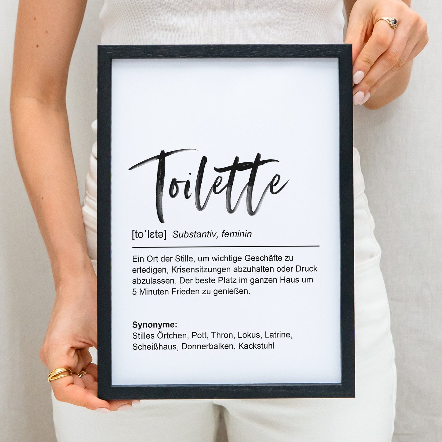 Badezimmer Deko Bild Poster Toilette Definition WC Schild Bad