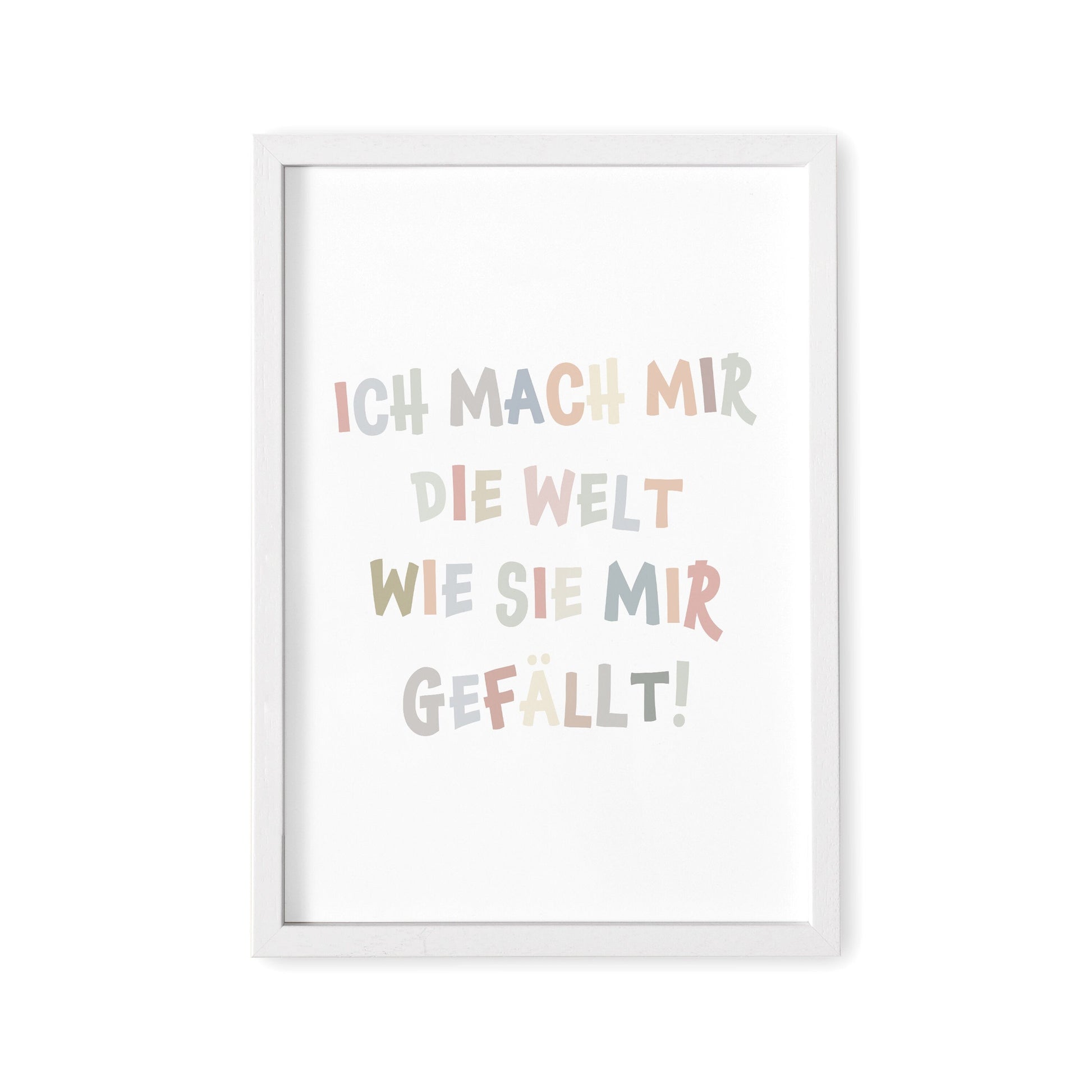 Poster Kinderzimmer Bild Deko Für Babyzimmer Ich Mach Mir Die Welt Wie Sie Mir Gefällt