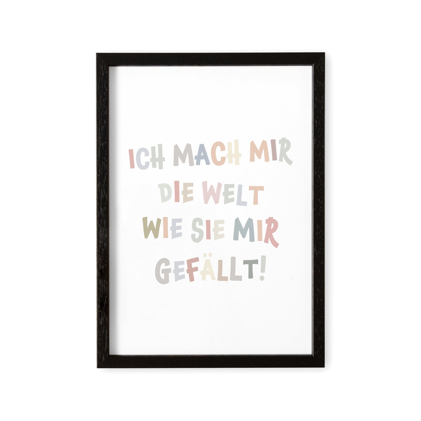 Poster Kinderzimmer Bild Deko Für Babyzimmer Ich Mach Mir Die Welt Wie Sie Mir Gefällt
