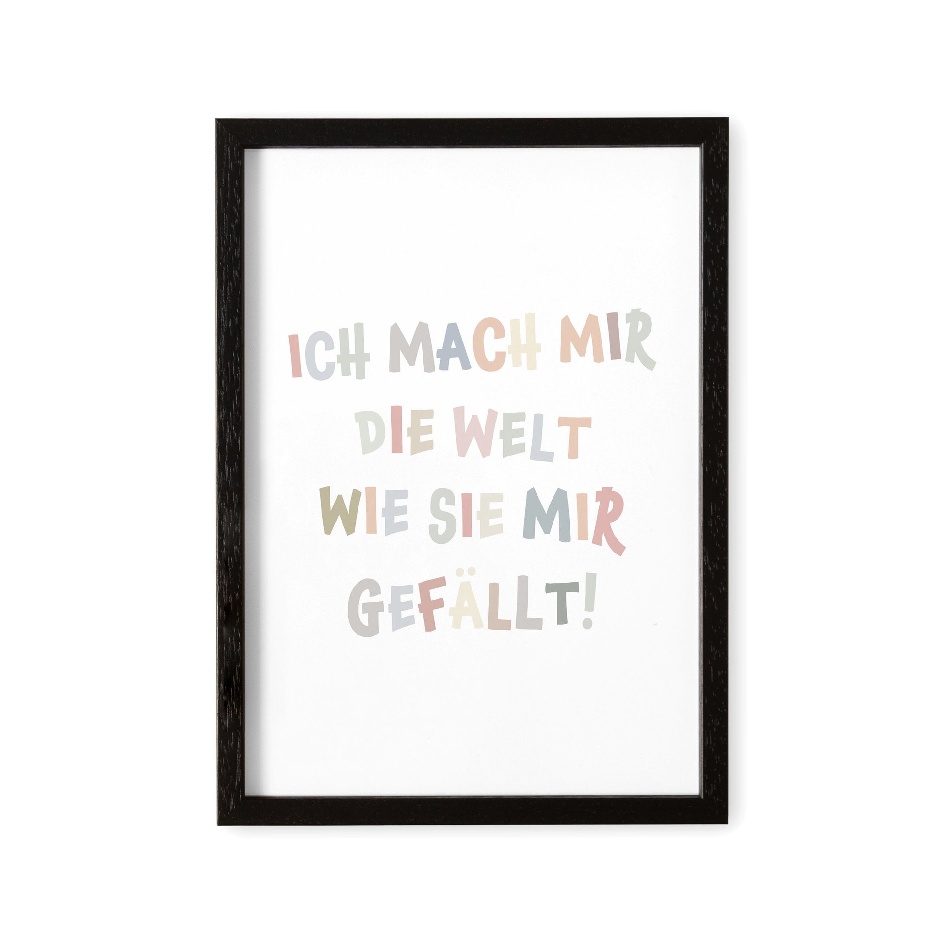 Poster Kinderzimmer Bild Deko Für Babyzimmer Ich Mach Mir Die Welt Wie Sie Mir Gefällt