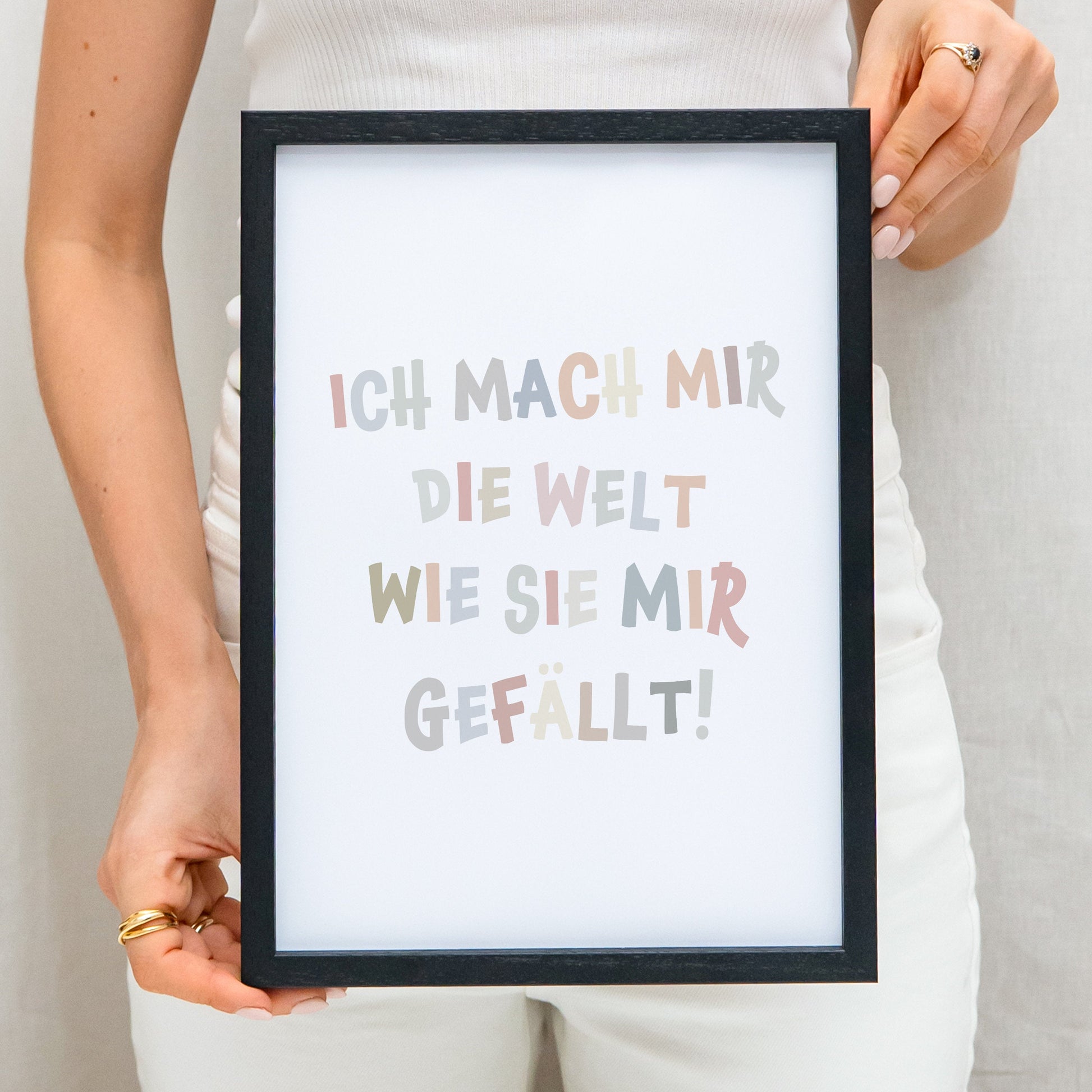 Poster Kinderzimmer Bild Deko Für Babyzimmer Ich Mach Mir Die Welt Wie Sie Mir Gefällt