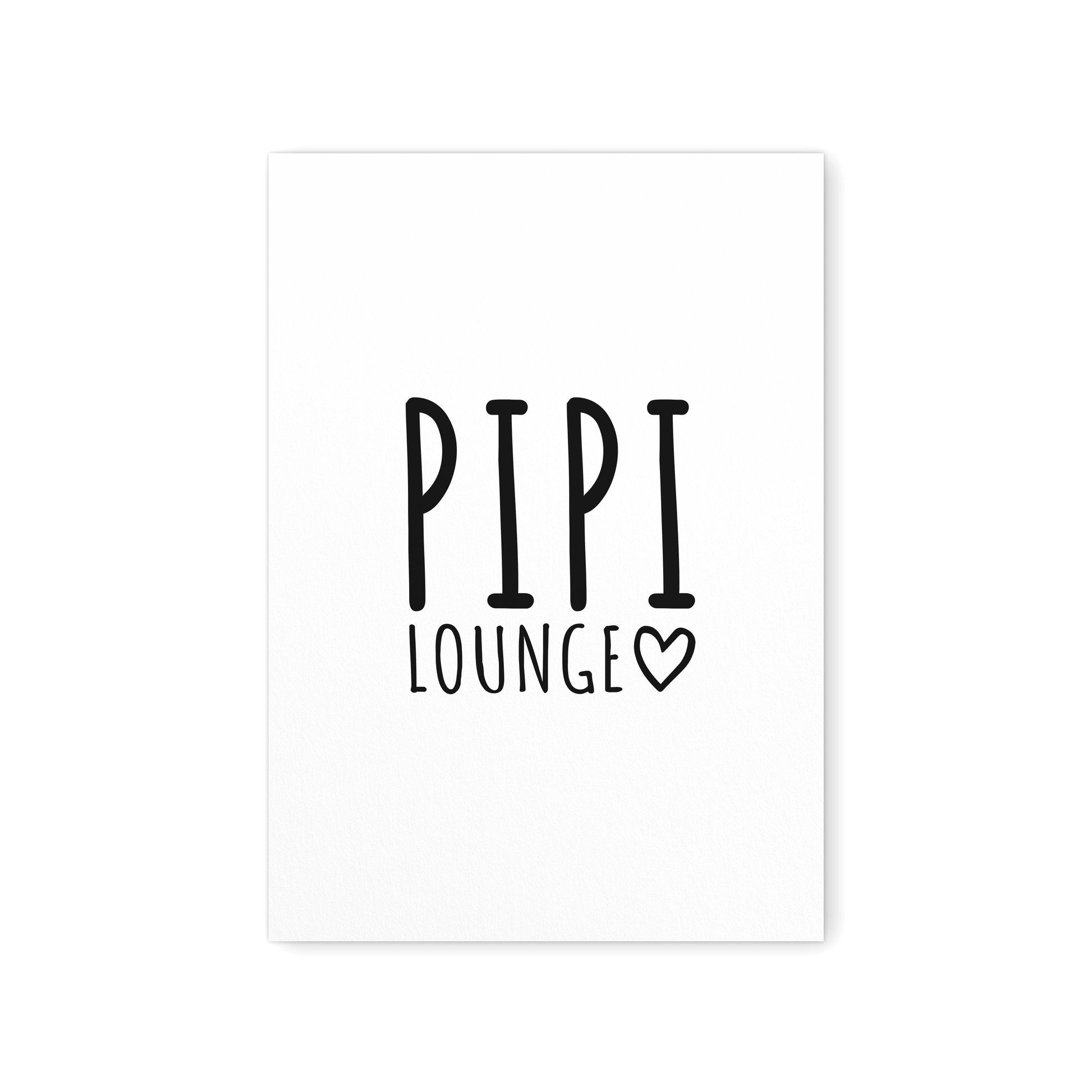 Badezimmer Deko Pipi Lounge Poster Schwarz Weiß Toilette Bild WC Schild