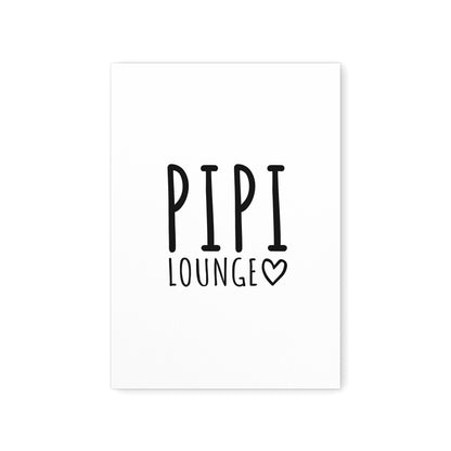 Badezimmer Deko Pipi Lounge Poster Schwarz Weiß Toilette Bild WC Schild