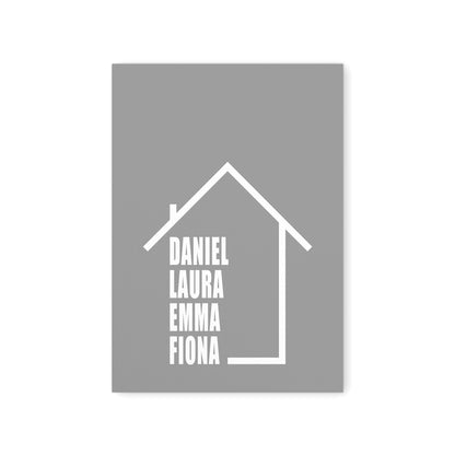 Familienposter Einweihungsgeschenk Poster Haus Personalisiert Mit Namen