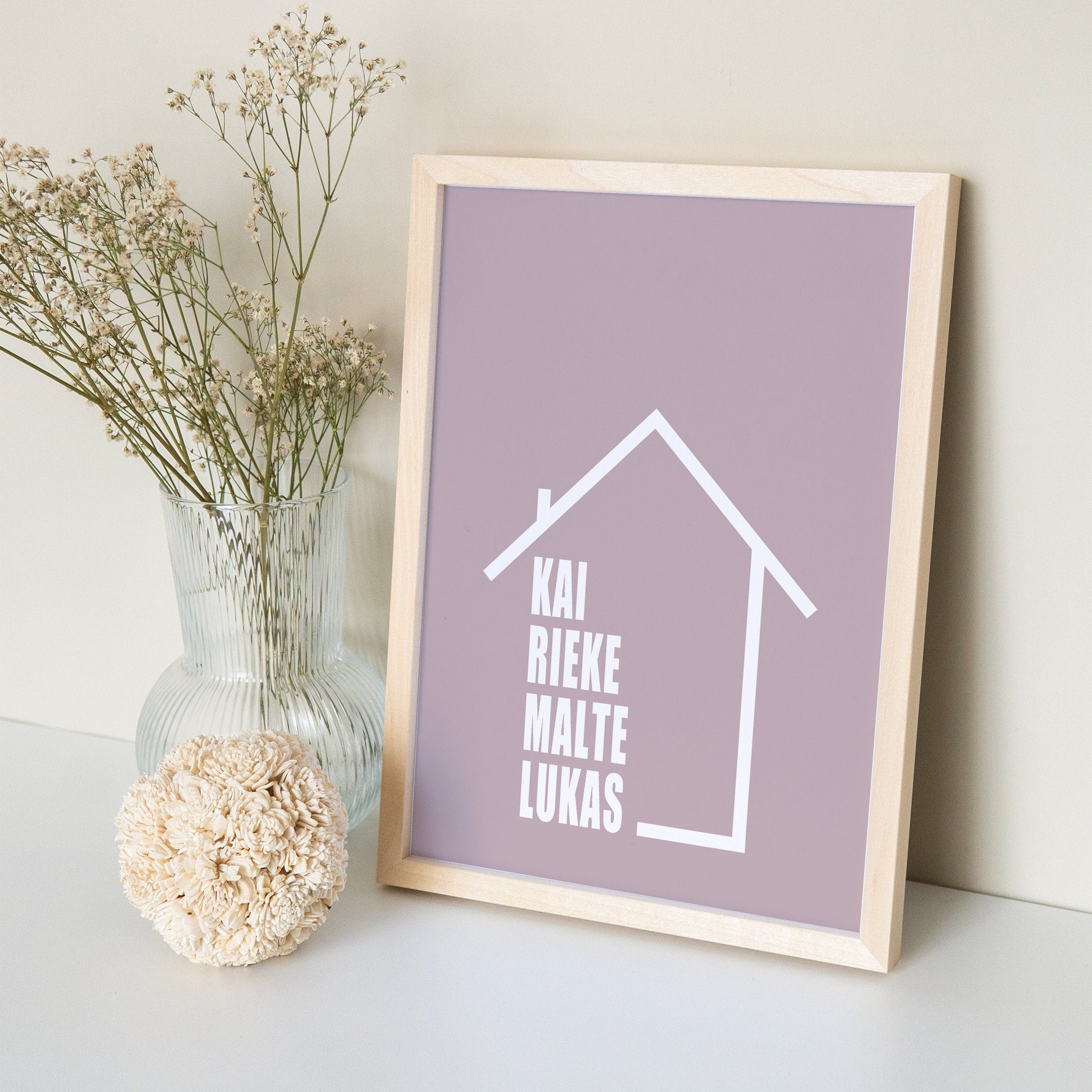 Familienposter Einweihungsgeschenk Poster Haus Personalisiert Mit Namen