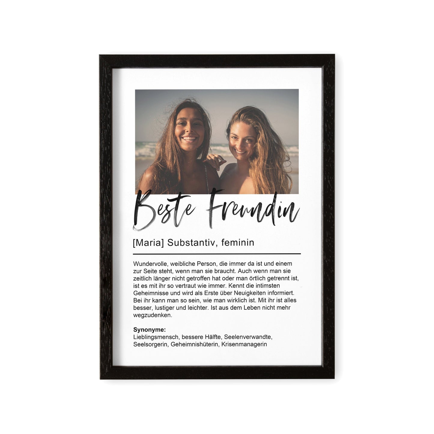Beste Freundin Geschenk Freundschaft Personalisiertes Poster Abschiedsgeschenk
