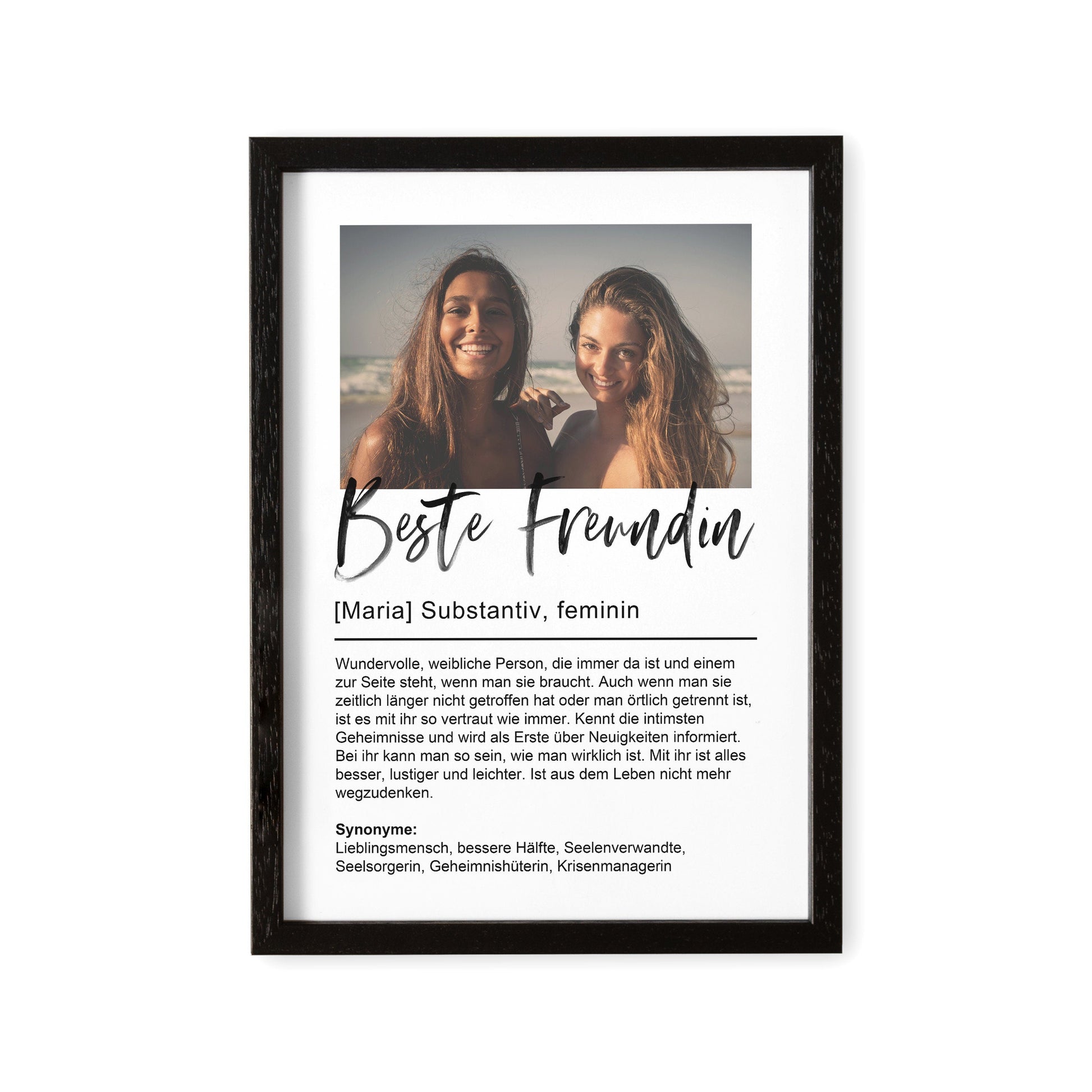 Beste Freundin Geschenk Freundschaft Personalisiertes Poster Abschiedsgeschenk