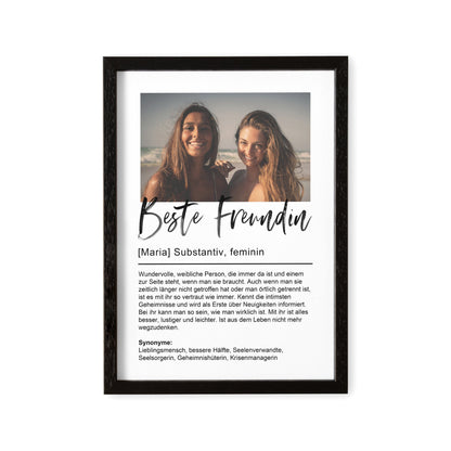 Beste Freundin Geschenk Freundschaft Personalisiertes Poster Abschiedsgeschenk