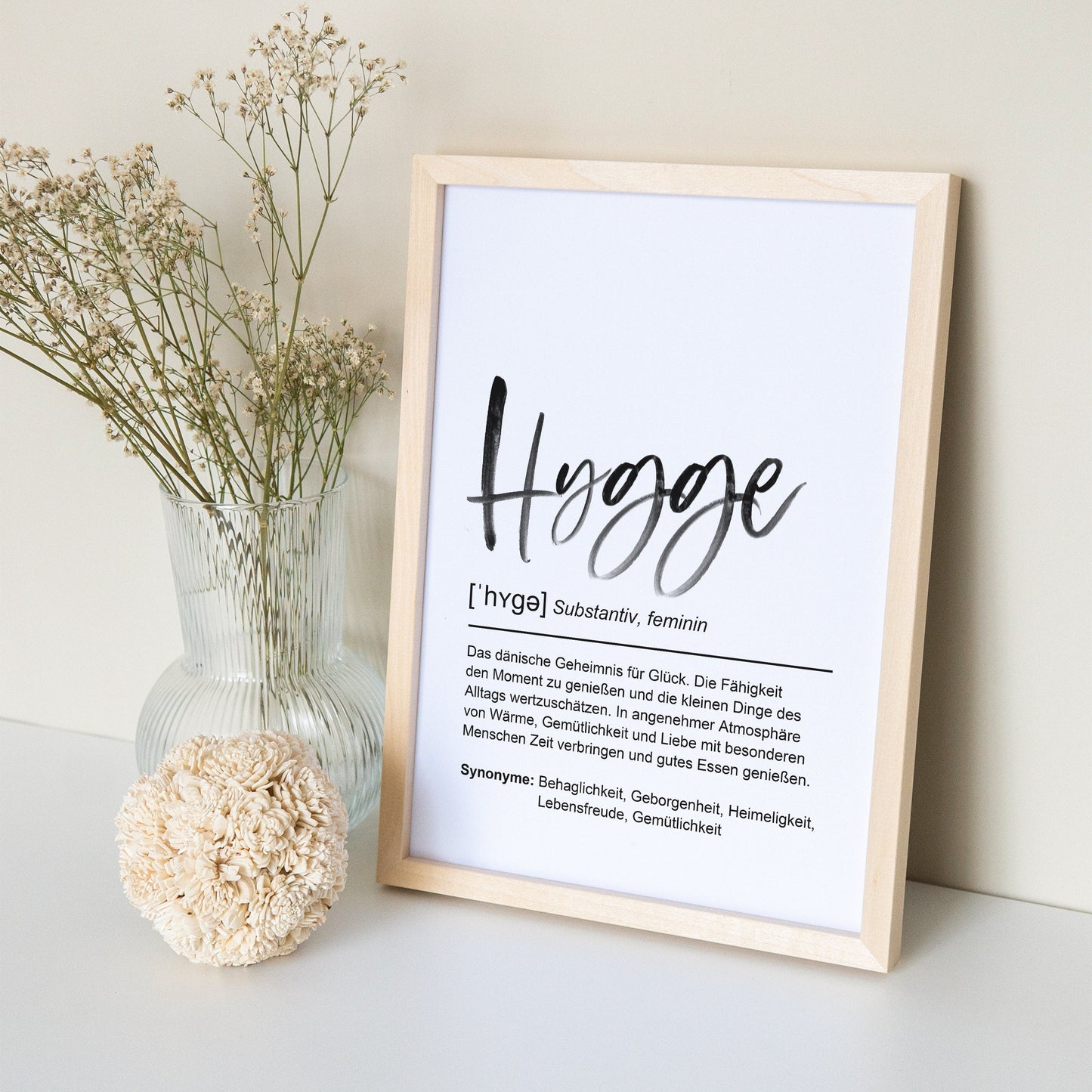 Hygge Decor Deko Poster Definition Bild Einweihungsgeschenk Wohnung Hyggelig Trend