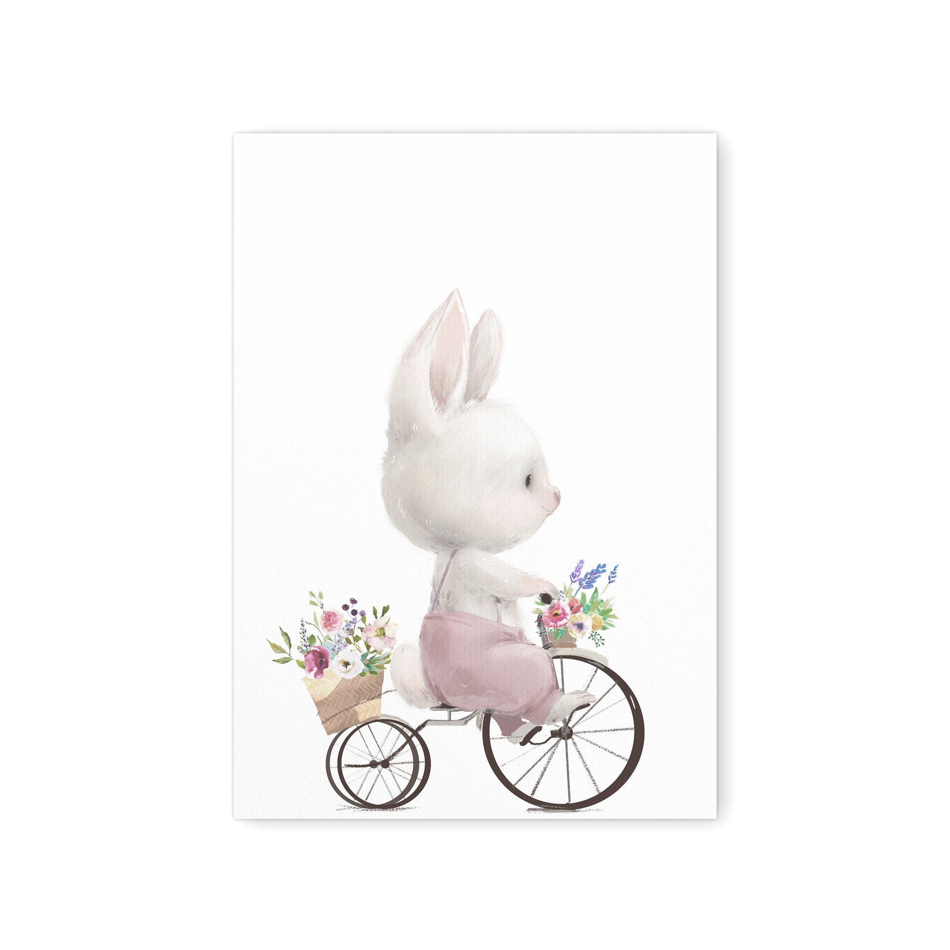 Poster Kinderzimmer Hase Auf Fahrrad Bild Babyzimmer Deko Mädchen