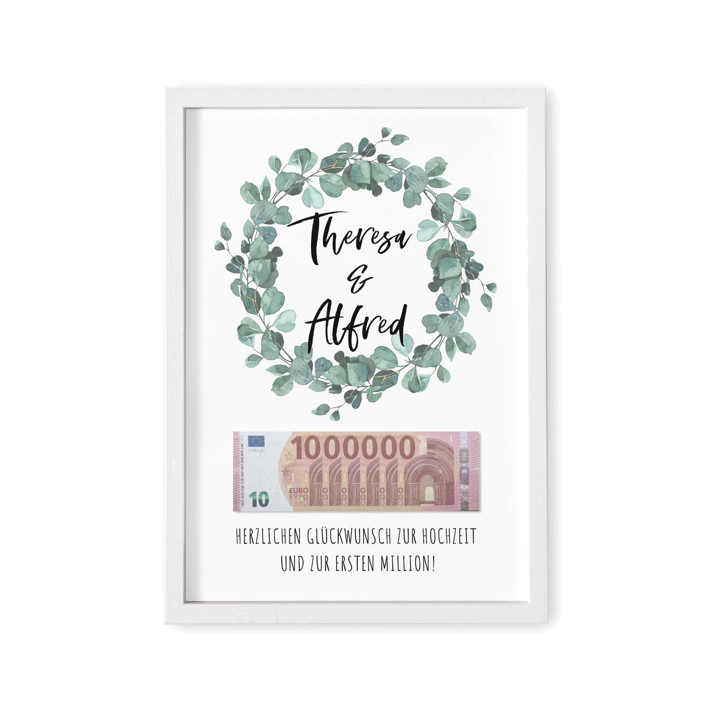 Hochzeitsgeschenk Geldgeschenk Hochzeit Geld Poster Erste Million Hochzeitsposter