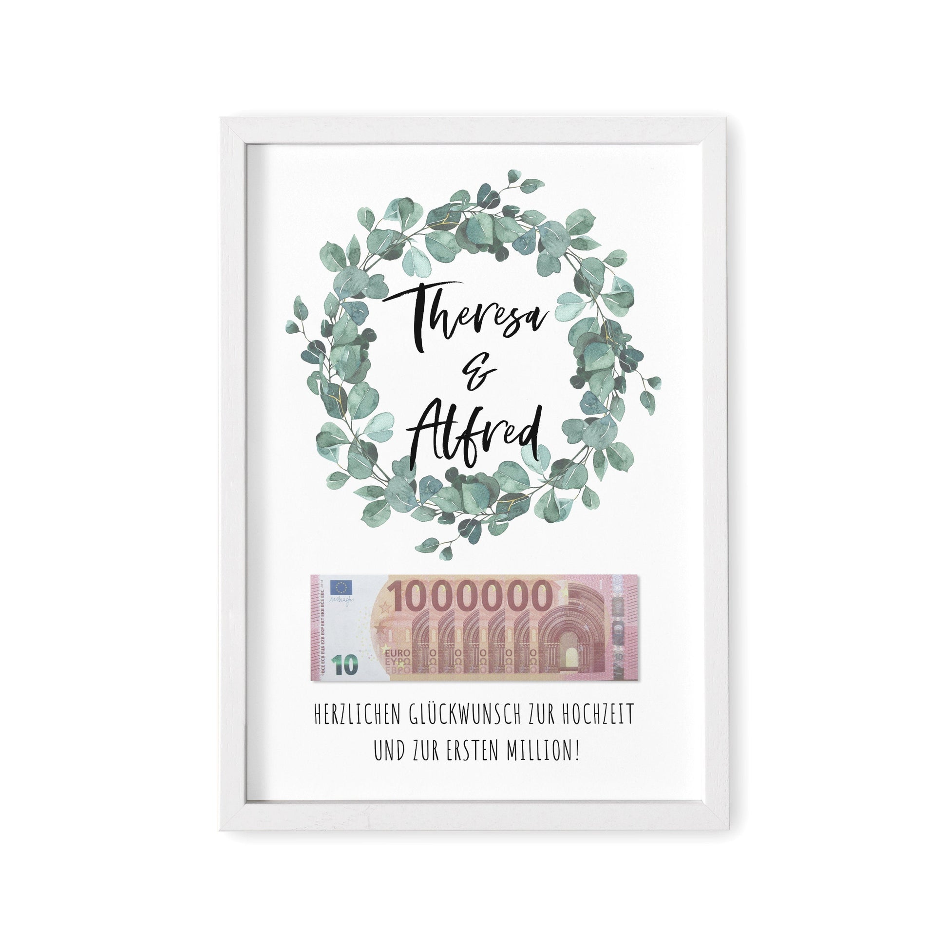 Hochzeitsgeschenk Geldgeschenk Hochzeit Geld Poster Erste Million Hochzeitsposter