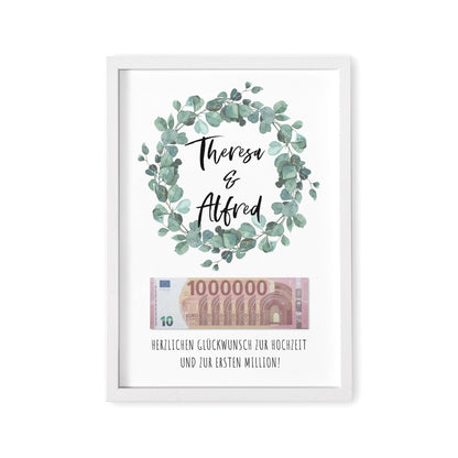 Hochzeitsgeschenk Geldgeschenk Hochzeit Geld Poster Erste Million Hochzeitsposter
