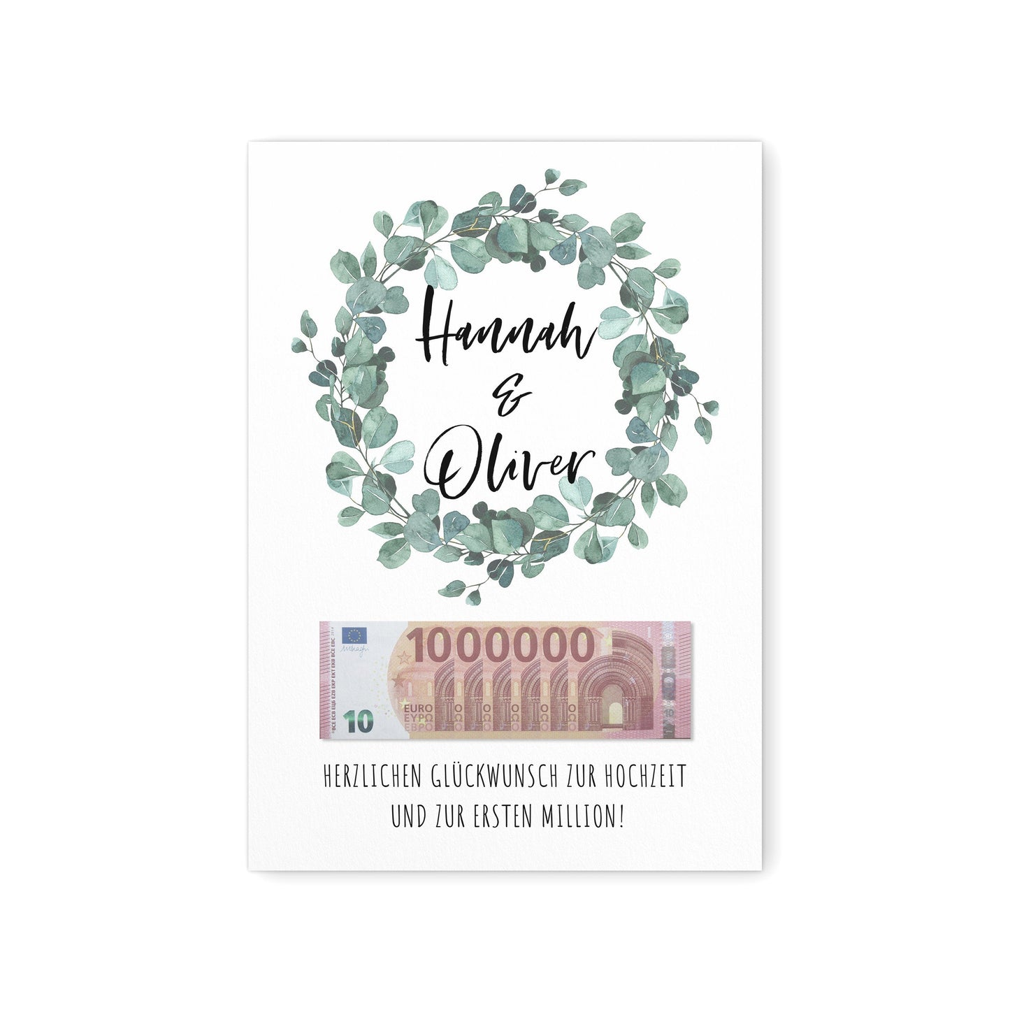 Hochzeitsgeschenk Geldgeschenk Hochzeit Geld Poster Erste Million Hochzeitsposter