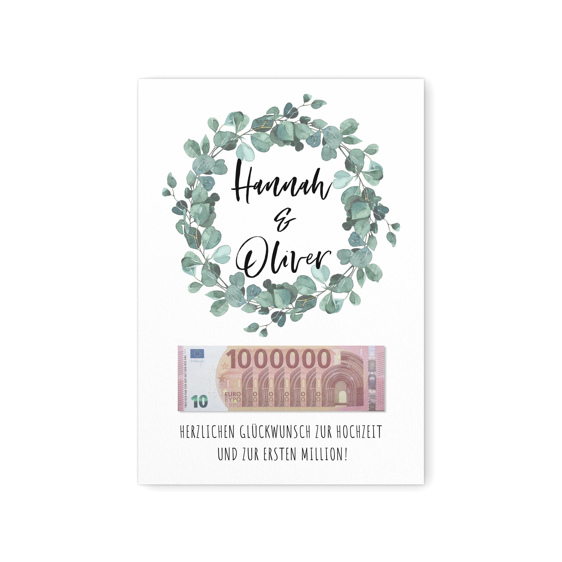 Hochzeitsgeschenk Geldgeschenk Hochzeit Geld Poster Erste Million Hochzeitsposter