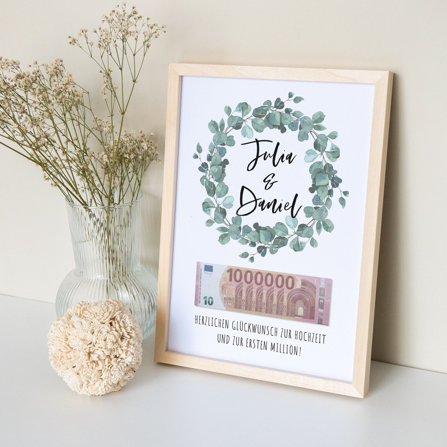 Hochzeitsgeschenk Geldgeschenk Hochzeit Geld Poster Erste Million Hochzeitsposter