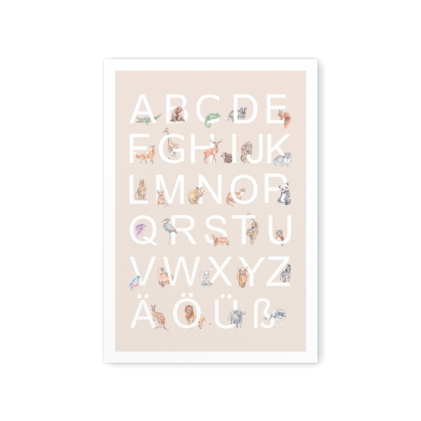 ABC Poster Alphabet Bild Für Kinderzimmer Lernposter Für Kinder