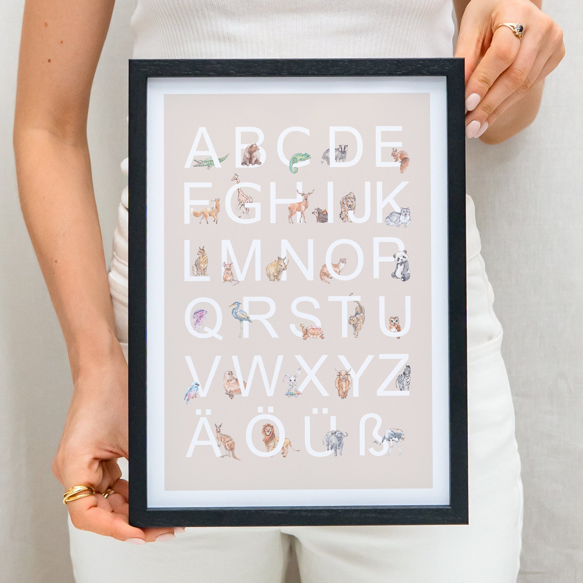 ABC Poster Alphabet Bild Für Kinderzimmer Lernposter Für Kinder