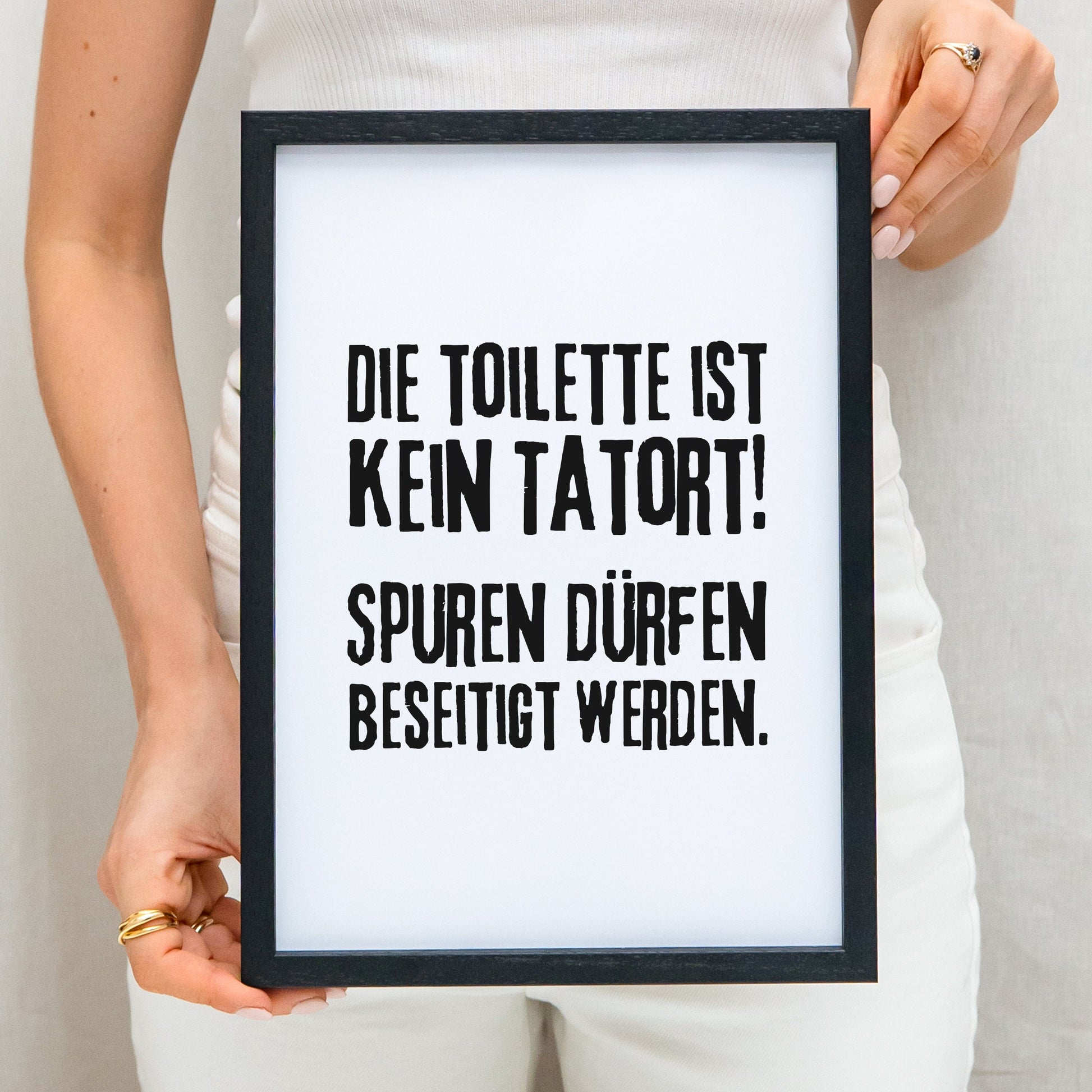 Badezimmer Deko WC Schild Die Toilette Ist Kein Tatort Poster Bild Bad