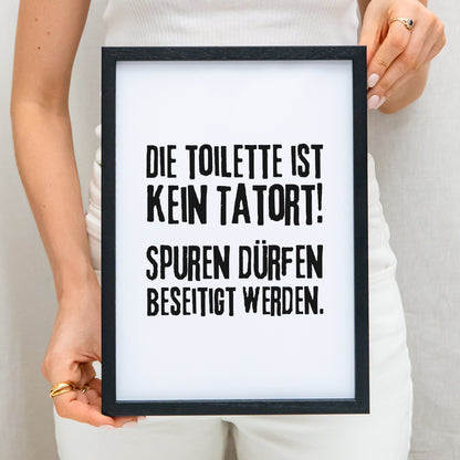 Badezimmer Deko WC Schild Die Toilette Ist Kein Tatort Poster Bild Bad